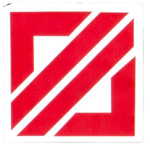Drone Logo Sticker Red
